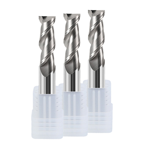 Moinho de topo plano de alum&iacute;nio sem revestimento de 2 flautas HRC55