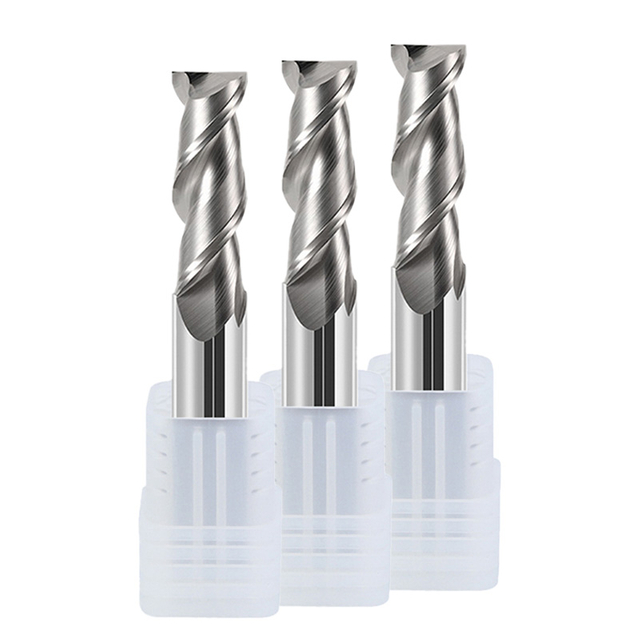 HRC55 2 uria P&auml;&auml;llyst&auml;m&auml;t&ouml;n alumiininen tasap&auml;&auml;jyrsin